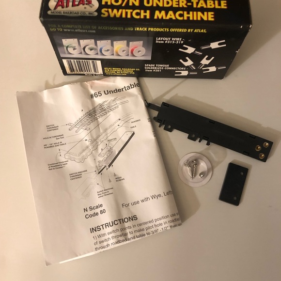 New in box Atlas item #65 Model train HO/N Under-Table Switch Machine - Picture 3 of 5